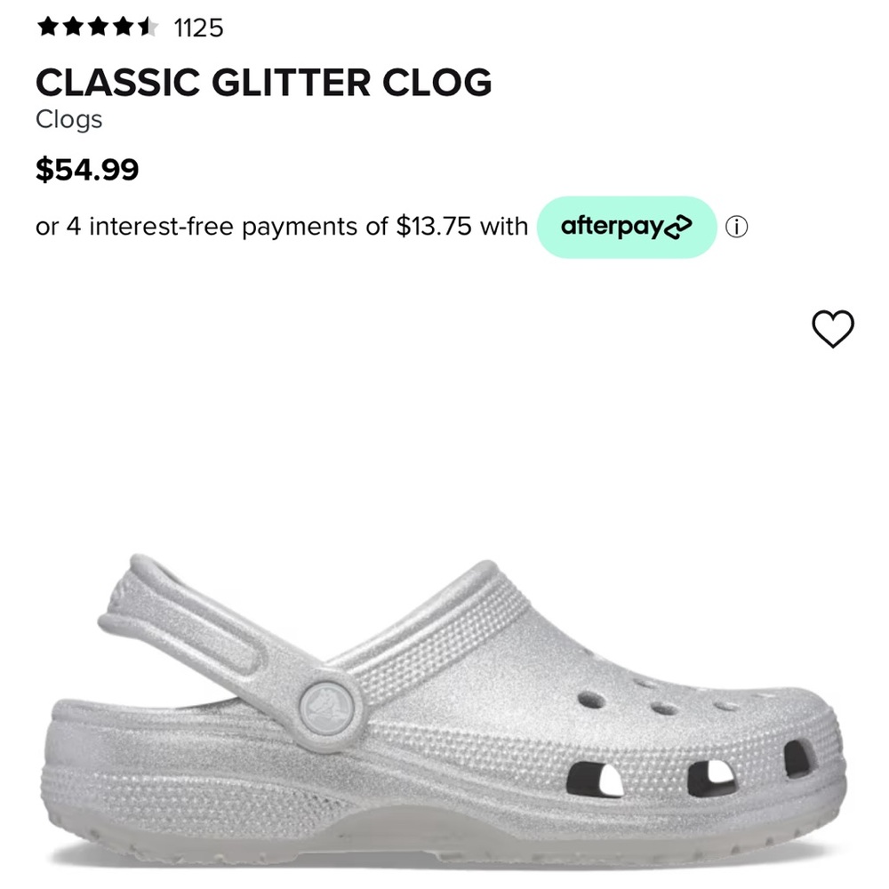 Women’s size 8 classic glitter crocs